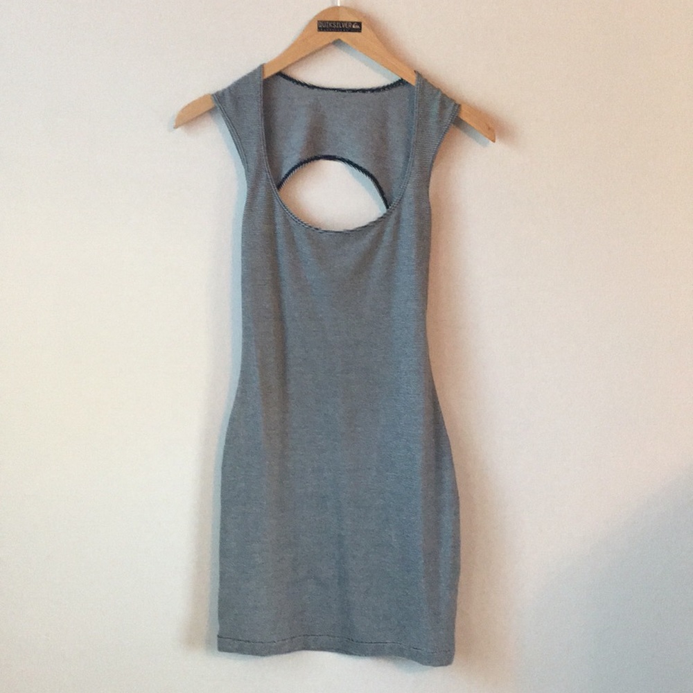 American Apparel body con open back dress